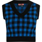 Mymo strickpullunder Damen Schwarz-Blau