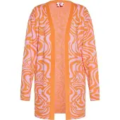 Mymo Strickjacke Damen rosa-orange