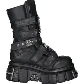 New rock Goth Plateau-Lederstiefel-M-MET422-S1