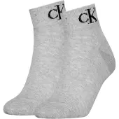 Calvin Klein Kurzsocken "CKJ WOMEN QUARTER 2P MONOGRAM" 2 Paar, 2 Paar tlg. mit Logostickerei