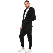 Enzo | Herren Zip Hoodie Trainingsanzug Set - Schwarz