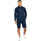 Enzo | Herren Cargo-Trainingsanzug mit Shorts Set - Navy