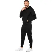 Enzo | Herren Pullover Hoodie Trainingsanzug Set - Schwarz