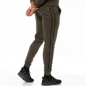 Enzo Herren Khaki Trainingsanzug Jogger| Designer Menswear