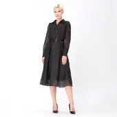 Smart & Joy Ausgestellter Rock aus Organza und Satin
