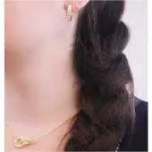 MYC Paris Glamour-Ohrringe - Gold und Kristall