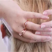 MYC Paris Prestige Ring - Roségold und Kristall