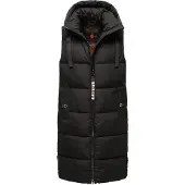 NAVAHOO Steppweste "Schnuffelchen" 1 Stk. warme Damen Outdoor-Weste lang mit Kapuze