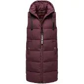NAVAHOO Steppweste "Schnuffelchen" 1 Stk. warme Damen Outdoor-Weste lang mit Kapuze