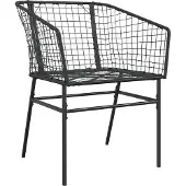 vidaXL 9-teiliges Garten-Esszimmerset aus schwarzem Polyrattanglas