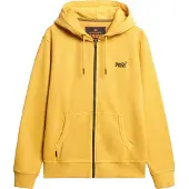 Superdry für Herren. M2013753A Essential Logo Washed Ziphood Sweatshirt gelb (L), Lässig, Baumwolle