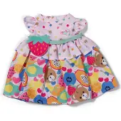 Baby Born Kleid Früchte mit bunten Frucht- und Bärenaufdruck für 43cm Puppen