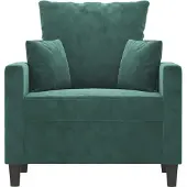 vidaXL Sessel Dunkelgrün 60 cm Samt