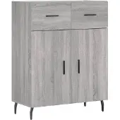 vidaXL Highboard Grau Sonoma 69,5x34x180 cm Holzwerkstoff