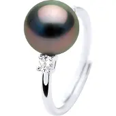 ATELIERS SAINT GERMAIN Ringschmuck - Echte Tahiti-Zuchtperle, rund 8-9 mm