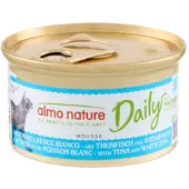 Almo Nature Daily Mousse mit Thunfisch und Weissfisch Katzen-Nassfutter (85 g)