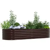 vidaXL Hochbeet Braun 240 x 80 x 44 cm Stahl