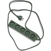 Pedestal - Power Beam, 2 Meter Mehrfachsteckdose, mossy green