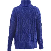 Mymo Rollkragenpullover Damen KÖNIGSBLAU