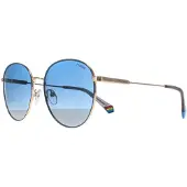 Polaroid Rund Unisex Gold Blau Blau Gradient Polarisiert PLD 6215/S/X