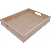 Playwood Holztablett Spielzeug Gummibaumholz rechteckig natur