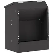 vidaXL Kaninchenfütterer Schwarz 33,5 x 25,5 x 45,5 cm 3 kg
