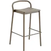 Muuto Linear Steel Barhocker, höhe 65 cm, taupe