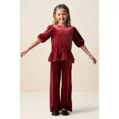 Sissy-Boy Weite Samt-Leggings - Rot | Größe: 146-152