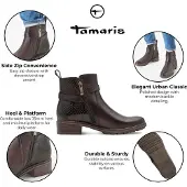 Tamaris Damen Stiefeletten 1-1-25391-253B3 Farbe: Braun Größe: 40