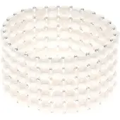 ATELIERS SAINT GERMAIN Armband 5 Reihen aus echten Süßwasserperlen - 4 mm
