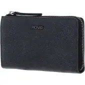 PICARD Leder Geldbörse Lesotho 1 Zip Wallet Black dunkelgrau