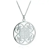 Orphelia Damen Kette aus 925er Sterlingsilber mit Anhänger - Silber ZH-6035