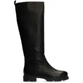 Manfield Schwarze Lederstiefel | Größe 36