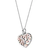 Orphelia 'Afia' Damen-Kette mit Anhänger aus 925er Sterlingsilber, Silber/Rosé, ZH-7474