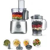 Kenwood FDP302SI, 2,1 l, Silber, Drehregler, 1,2 l, Kunststoff, Edelstahl