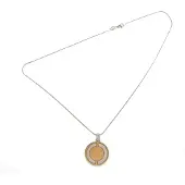 Orphelia Damen-Anhänger Sterling-Silber 925 mit Kette – Silber/Gold ZK-2634