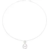 Orphelia 'Amber' Damenkette mit Anhänger aus 925er Sterlingsilber – Silber ZH-7092