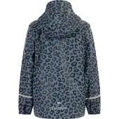Schmuddelwedda Regenjacke Mädchen Blau Grau Schwarz Leo