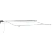 vidaXL Ausziehbare Markise Hellgrau 300 x 250 cm Stoff und Aluminium