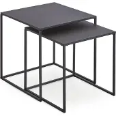 Ebuy24 Karin Couchtisch Satztische 2 Stk. schwarz.