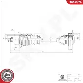 ESEN SKV 40SKV041 Antriebswelle Hinten Links für BMW 3 Touring (E91) 3 Limousine (E90) 1 Schrägheck (E87) 3 Coupe (E92) 1 Schrägheck (E81) 1 Cabrio