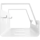 Cablio cable tray and power strip holder White