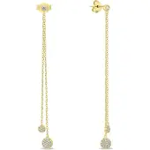 Brilio Silver Original gold-plated earrings with zircons EA629Y