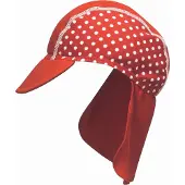 Playshoes Nackenschutzcap "Punkte" in Rot/ Weiß | Gr.: 53 cm