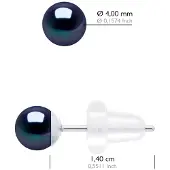 ATELIERS SAINT GERMAIN Ohrringe aus Weißgold 750 – echte Süßwasser-Zuchtperlen rund 4–5 mm