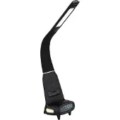 Globo Lighting LED Tischleuchte, schwarz satiniert, Nachtlicht, Uhr, H 50cm
