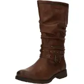 Mustang Damen Stiefel Riemen mit Nieten und Schnalle 15M0052003, Größe:39 EU, Farbe:Braun