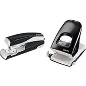 Leitz Bürolocher 5138 + Heftgerät 5522 SET, schwarz