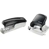 Leitz Bürolocher 5005 + Heftgerät 5500 SET, schwarz