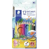 Staedtler 12 colors watercolor crayons with brush (WIKR-909973)